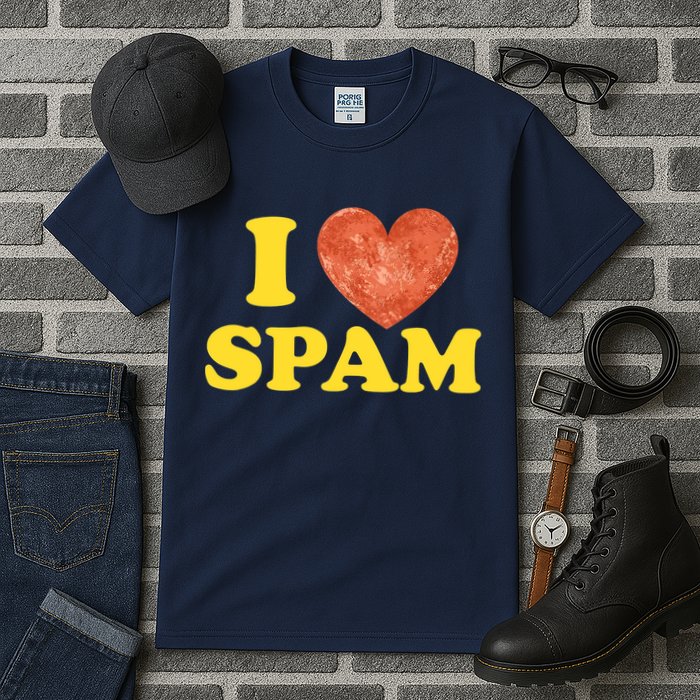 I Heart Love Spam Canned Cooked Pork Food Lover Spam Tall T-Shirt