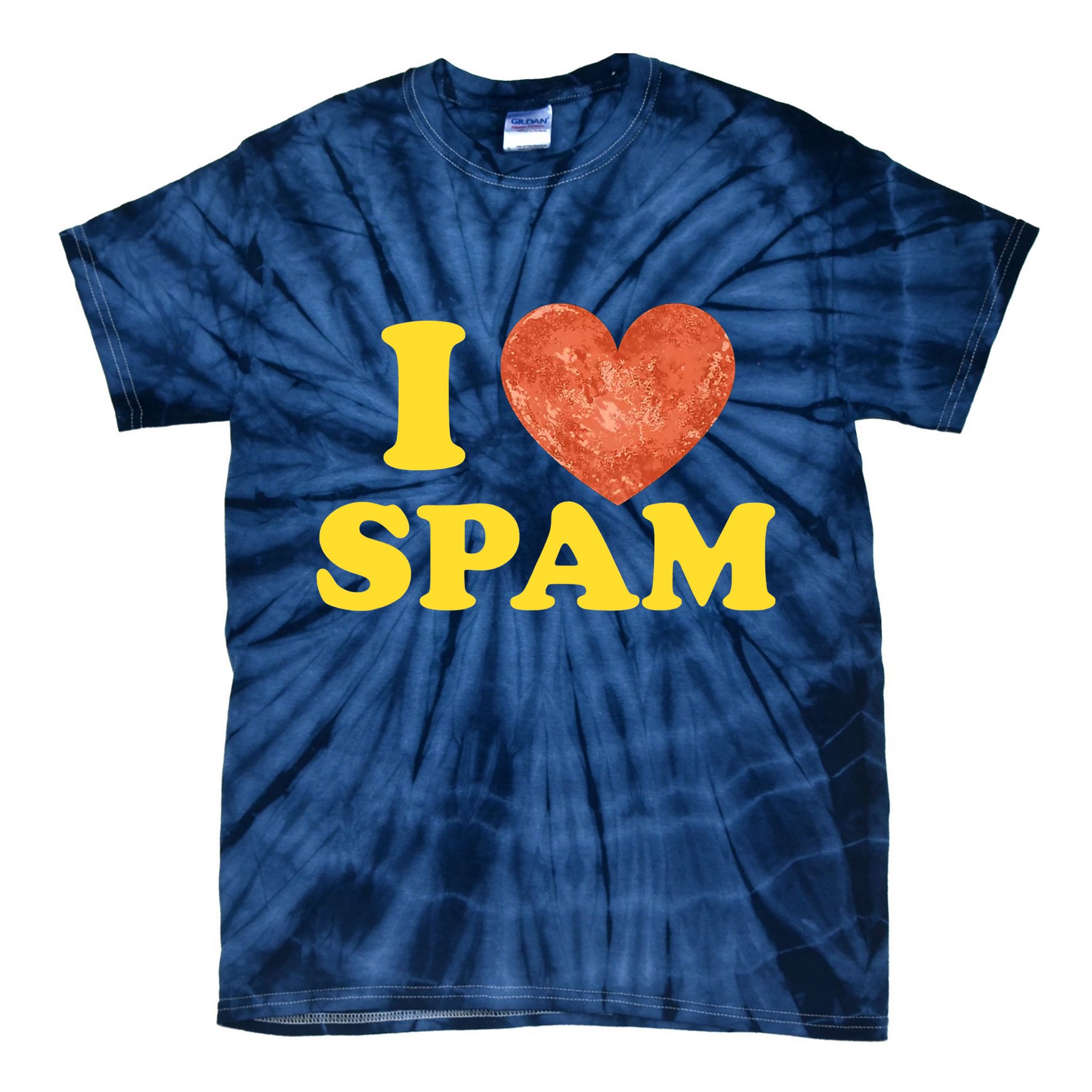 I Heart Love Spam Canned Cooked Pork Food Lover Spam Tie-Dye T-Shirt