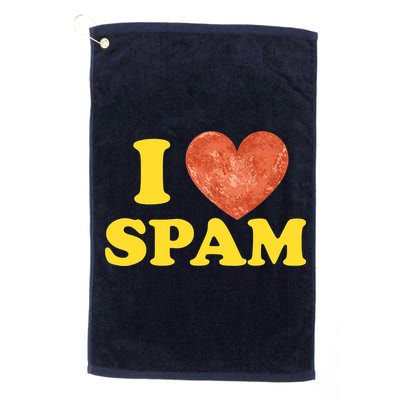 I Heart Love Spam Canned Cooked Pork Food Lover Spam Golf Towel