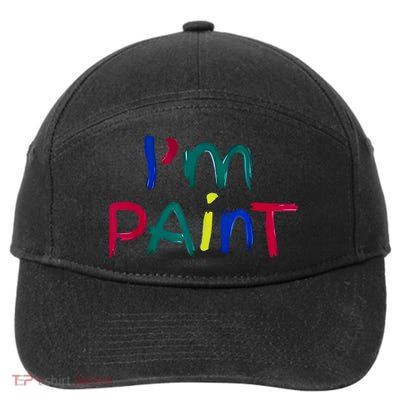 I Heart Love To Finger Paint IM Paint Cute Couple Valentine 7-Panel Snapback Hat