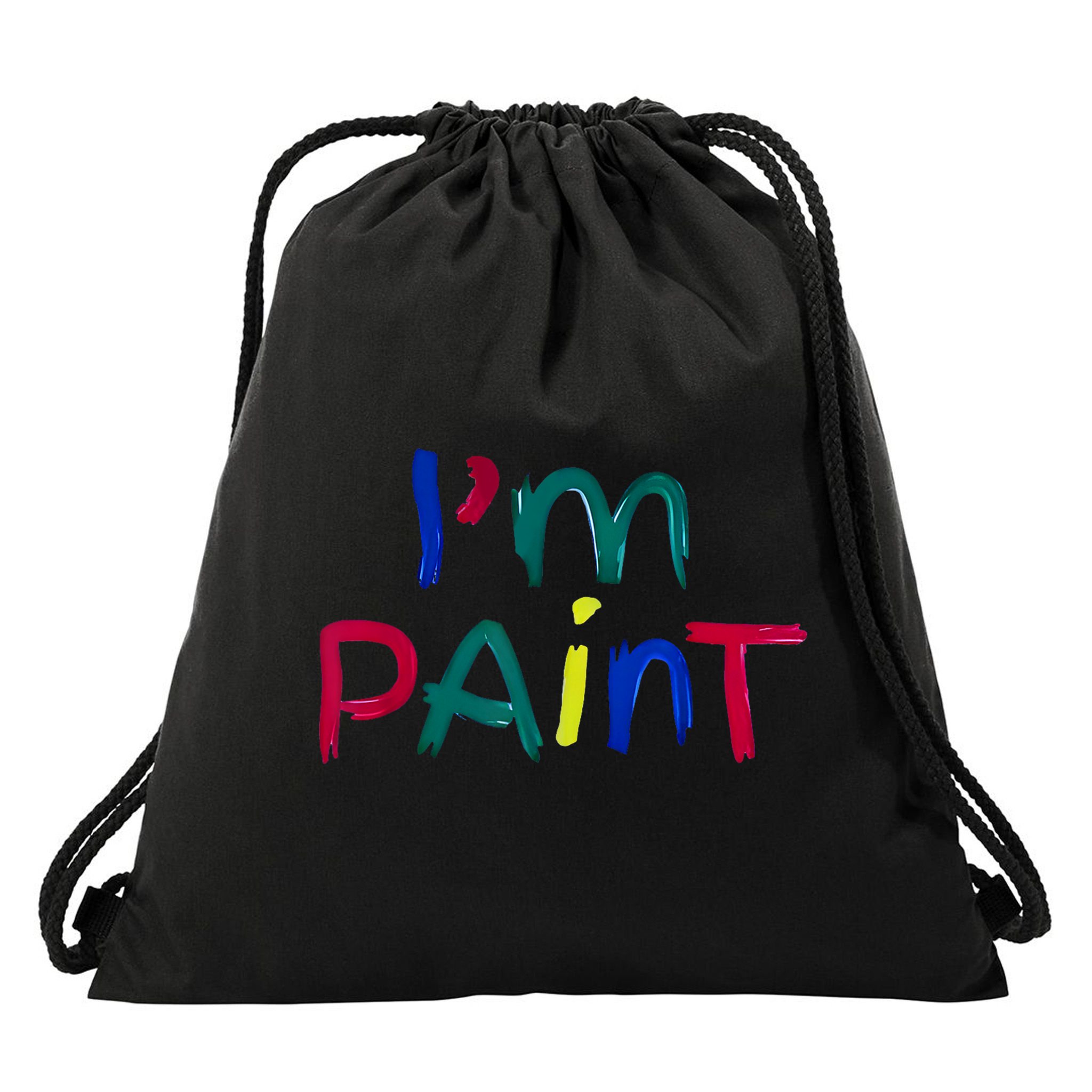 I Heart Love To Finger Paint IM Paint Cute Couple Valentine Drawstring Bag