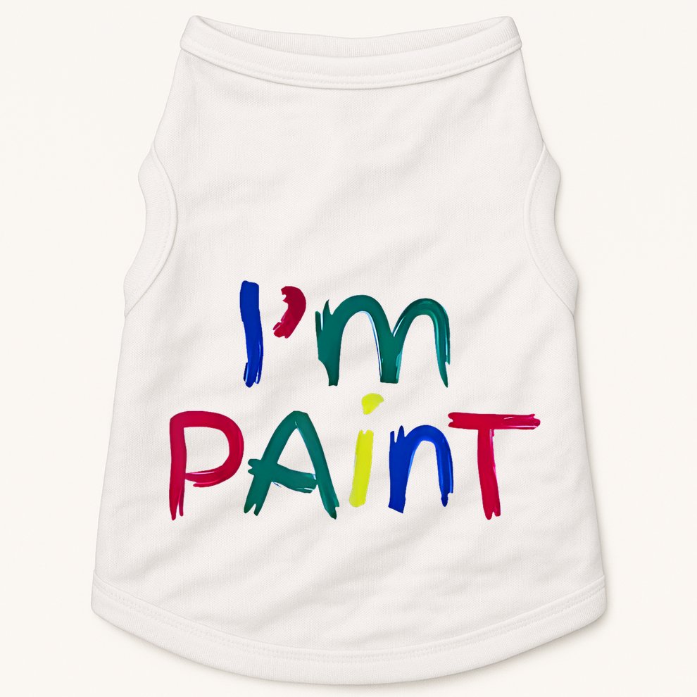 I Heart Love To Finger Paint IM Paint Cute Couple Valentine Doggie Tank