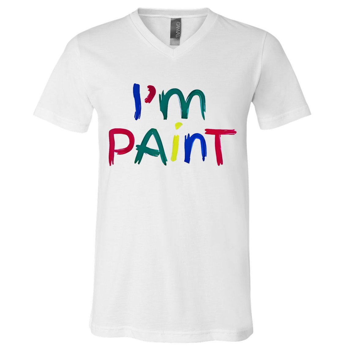 I Heart Love To Finger Paint IM Paint Cute Couple Valentine V-Neck T-Shirt