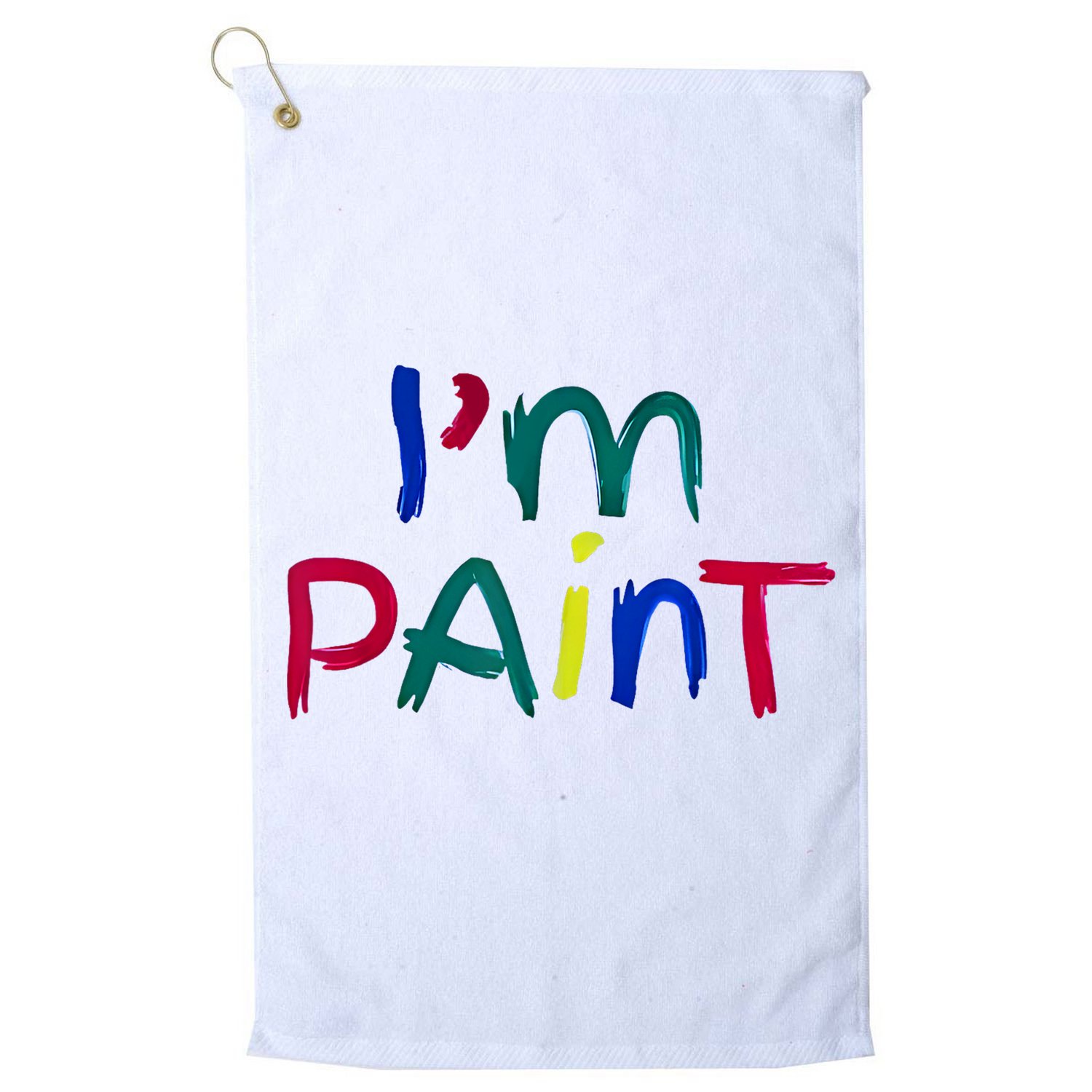 I Heart Love To Finger Paint IM Paint Cute Couple Valentine Golf Towel