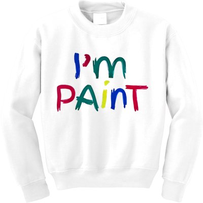 I Heart Love To Finger Paint IM Paint Cute Couple Valentine Kids Sweatshirt