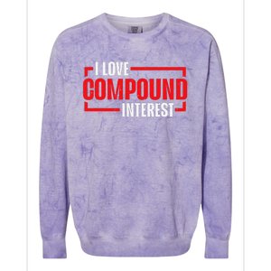 I Heart Love Compound Interest Colorblast Crewneck Sweatshirt