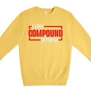 I Heart Love Compound Interest Premium Crewneck Sweatshirt