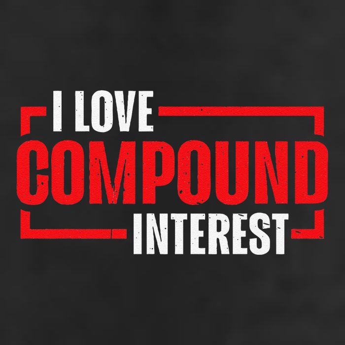 I Heart Love Compound Interest 7 Panel Mesh Trucker Snapback Hat