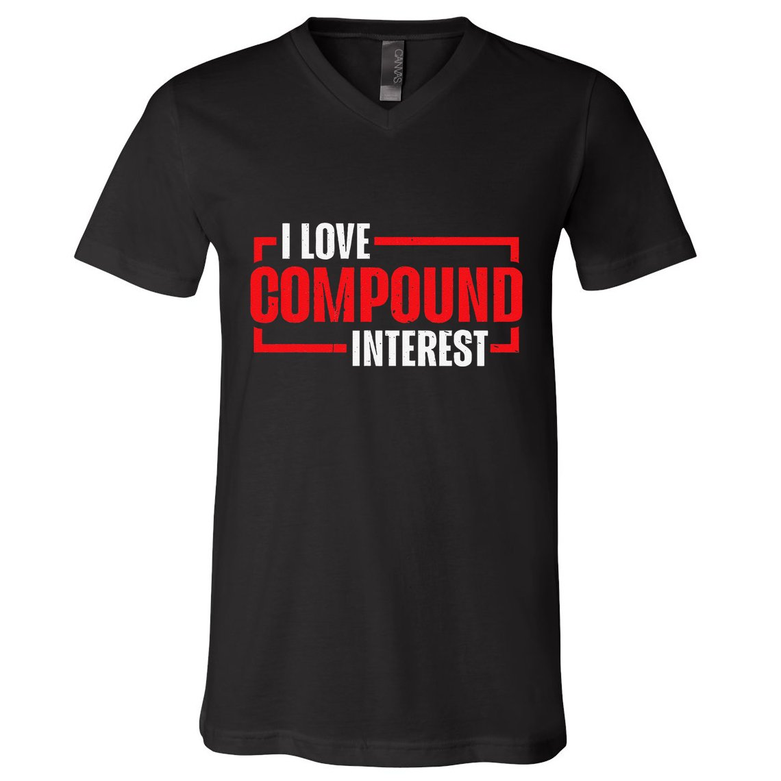 I Heart Love Compound Interest V-Neck T-Shirt