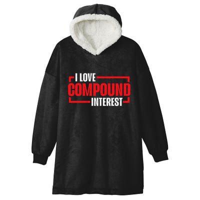 I Heart Love Compound Interest Hooded Wearable Blanket