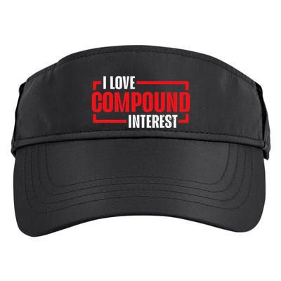 I Heart Love Compound Interest Adult Drive Performance Visor