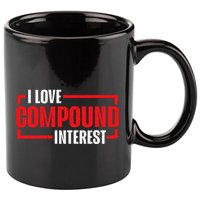 I Heart Love Compound Interest 11oz C Handle Ceramic Mug