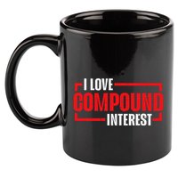 I Heart Love Compound Interest 11oz C Handle Ceramic Mug