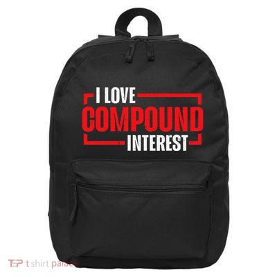 I Heart Love Compound Interest 16 in Basic Backpack