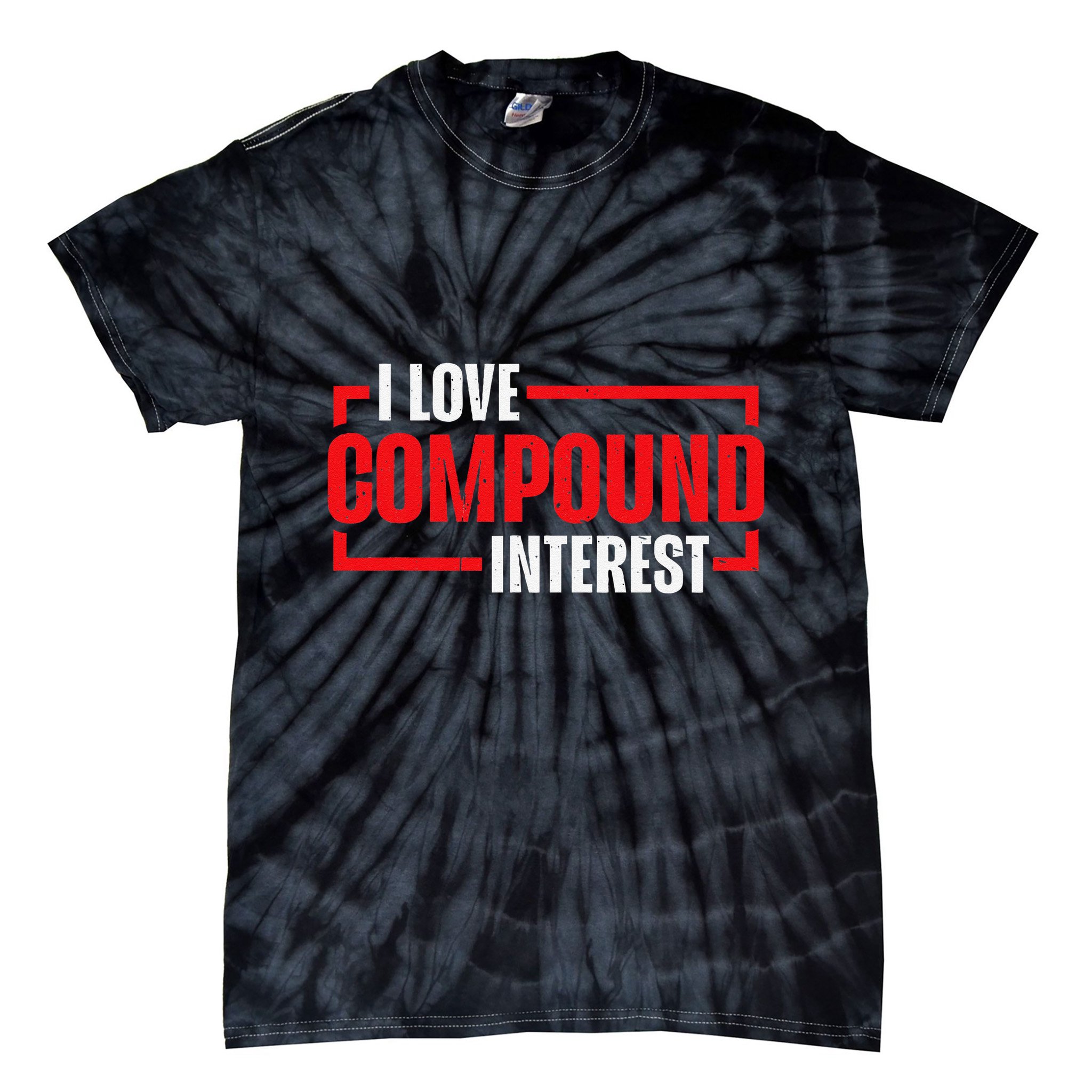 I Heart Love Compound Interest Tie-Dye T-Shirt