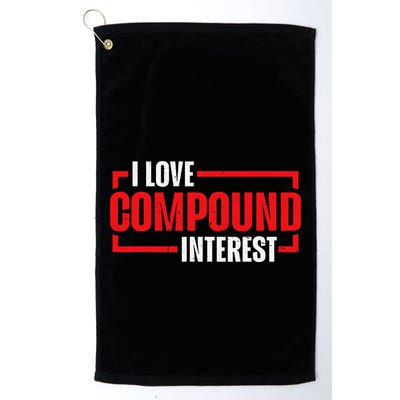 I Heart Love Compound Interest Golf Towel