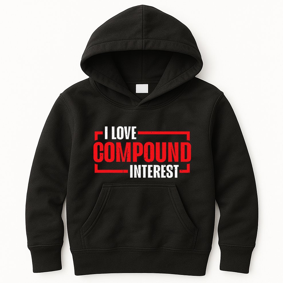 I Heart Love Compound Interest Kids Hoodie