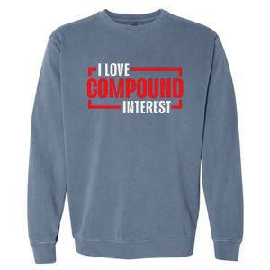 I Heart Love Compound Interest Garment-Dyed Sweatshirt