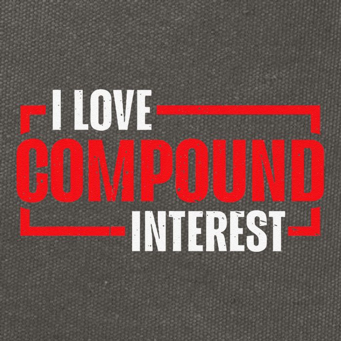 I Heart Love Compound Interest Cotton Canvas Backpack