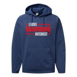 I Heart Love Compound Interest Performance Fleece Hoodie