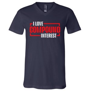 I Heart Love Compound Interest V-Neck T-Shirt