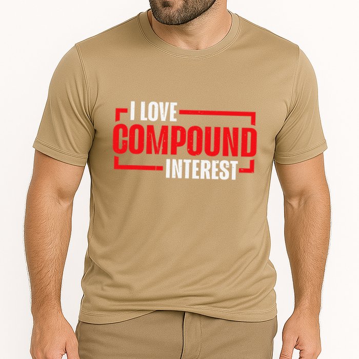 I Heart Love Compound Interest Cooling Performance Crew T-Shirt