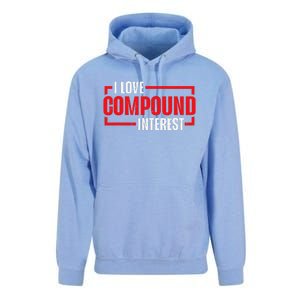 I Heart Love Compound Interest Unisex Surf Hoodie