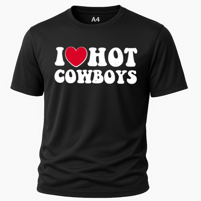 I Heart Love Hot Cowboys Performance Shirt