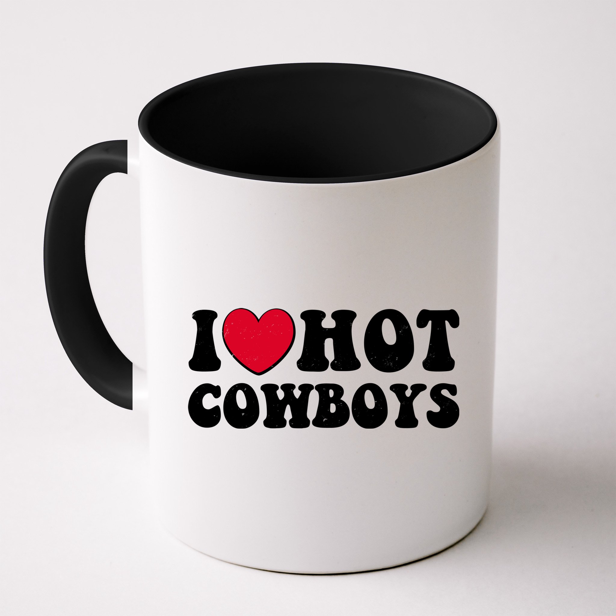 I Heart Love Hot Cowboys Mug