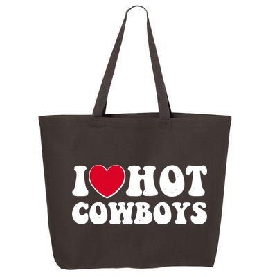 I Heart Love Hot Cowboys 25L Jumbo Tote