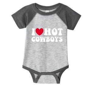 I Heart Love Hot Cowboys Infant Baby Jersey Bodysuit