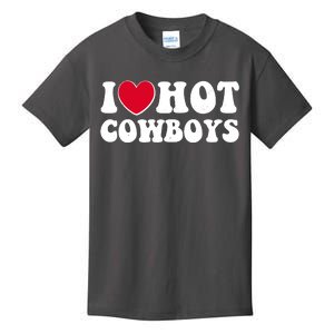 I Heart Love Hot Cowboys Kids T-Shirt