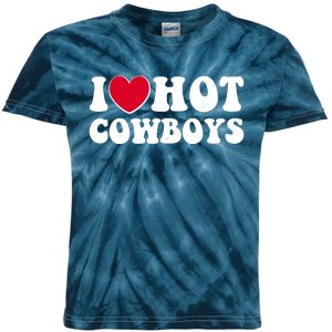 I Heart Love Hot Cowboys Kids Tie-Dye T-Shirt