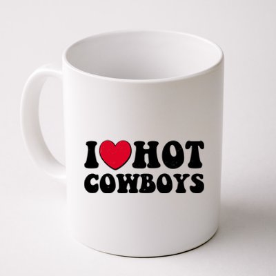 I Heart Love Hot Cowboys Coffee Mug