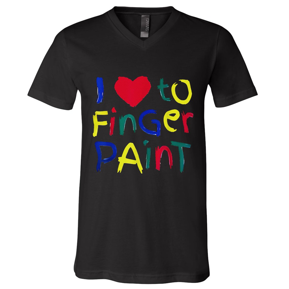 I Heart Love To Finger Paint IM Paint Cute V-Neck T-Shirt