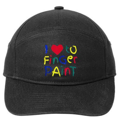 I Heart Love To Finger Paint IM Paint Cute 7-Panel Snapback Hat