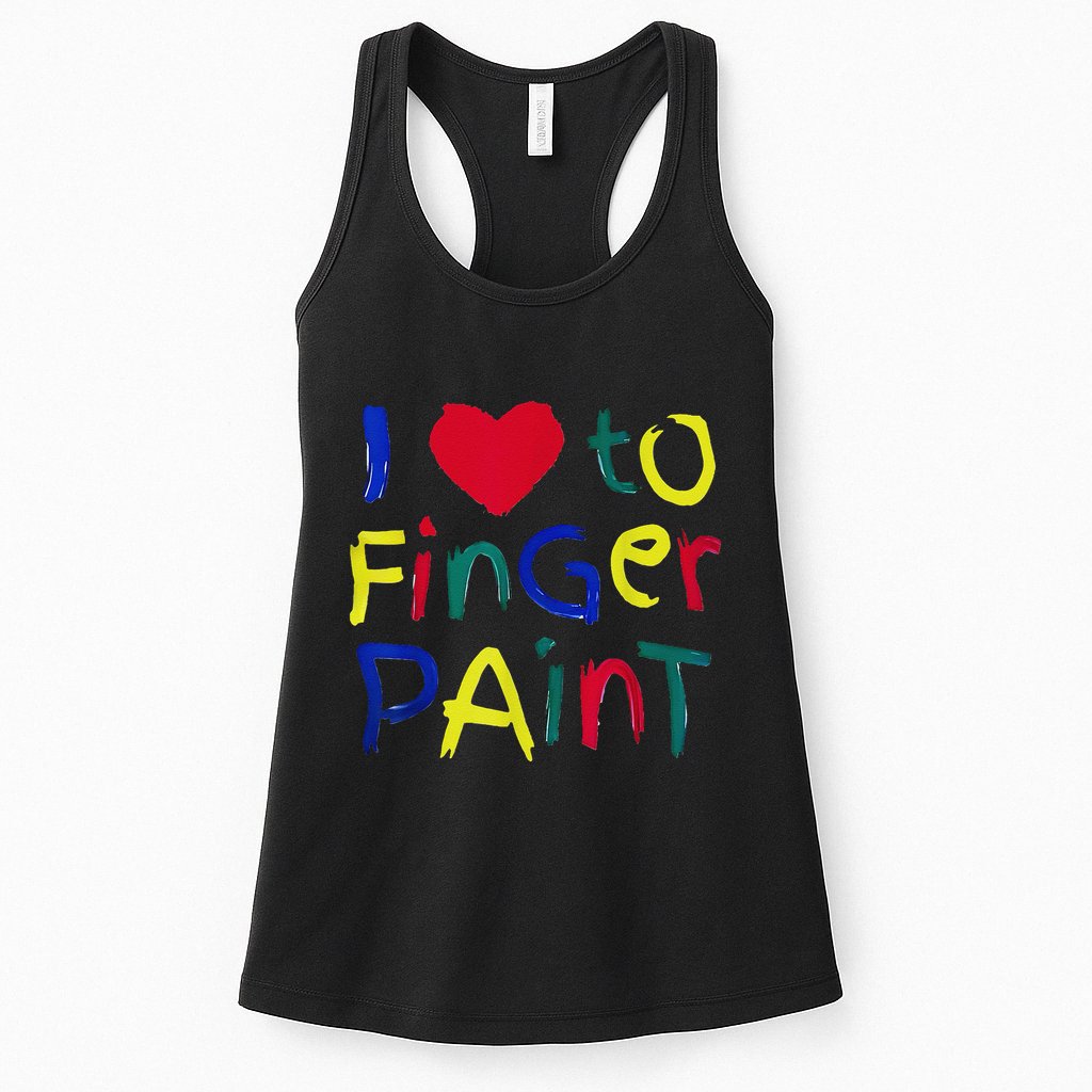 I Heart Love To Finger Paint IM Paint Cute Womens Tank Top