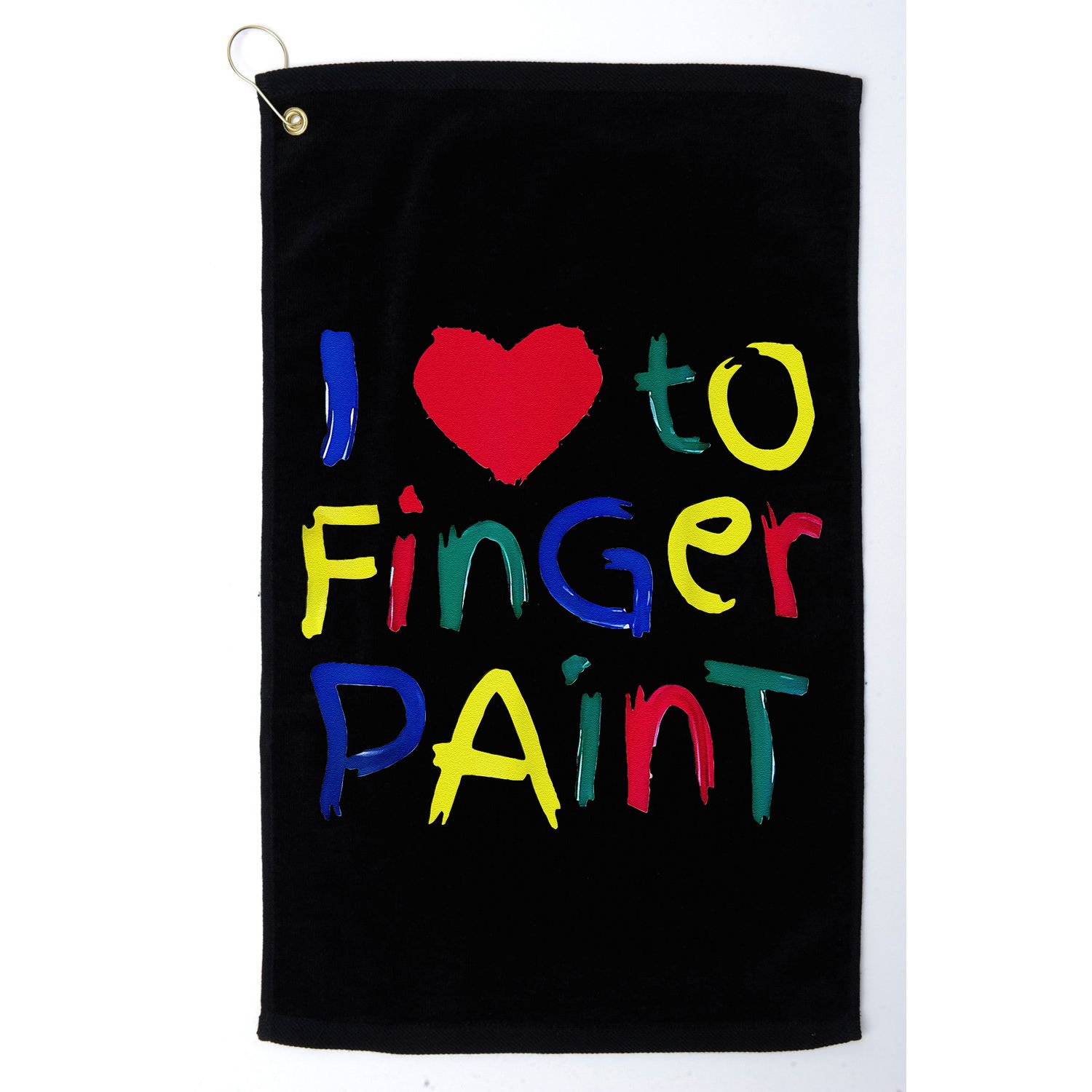I Heart Love To Finger Paint IM Paint Cute Golf Towel