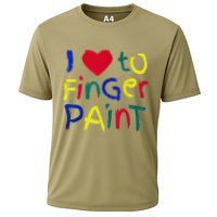 I Heart Love To Finger Paint IM Paint Cute Cooling Performance Crew T-Shirt