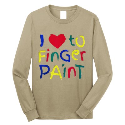 I Heart Love To Finger Paint IM Paint Cute Long Sleeve Shirt