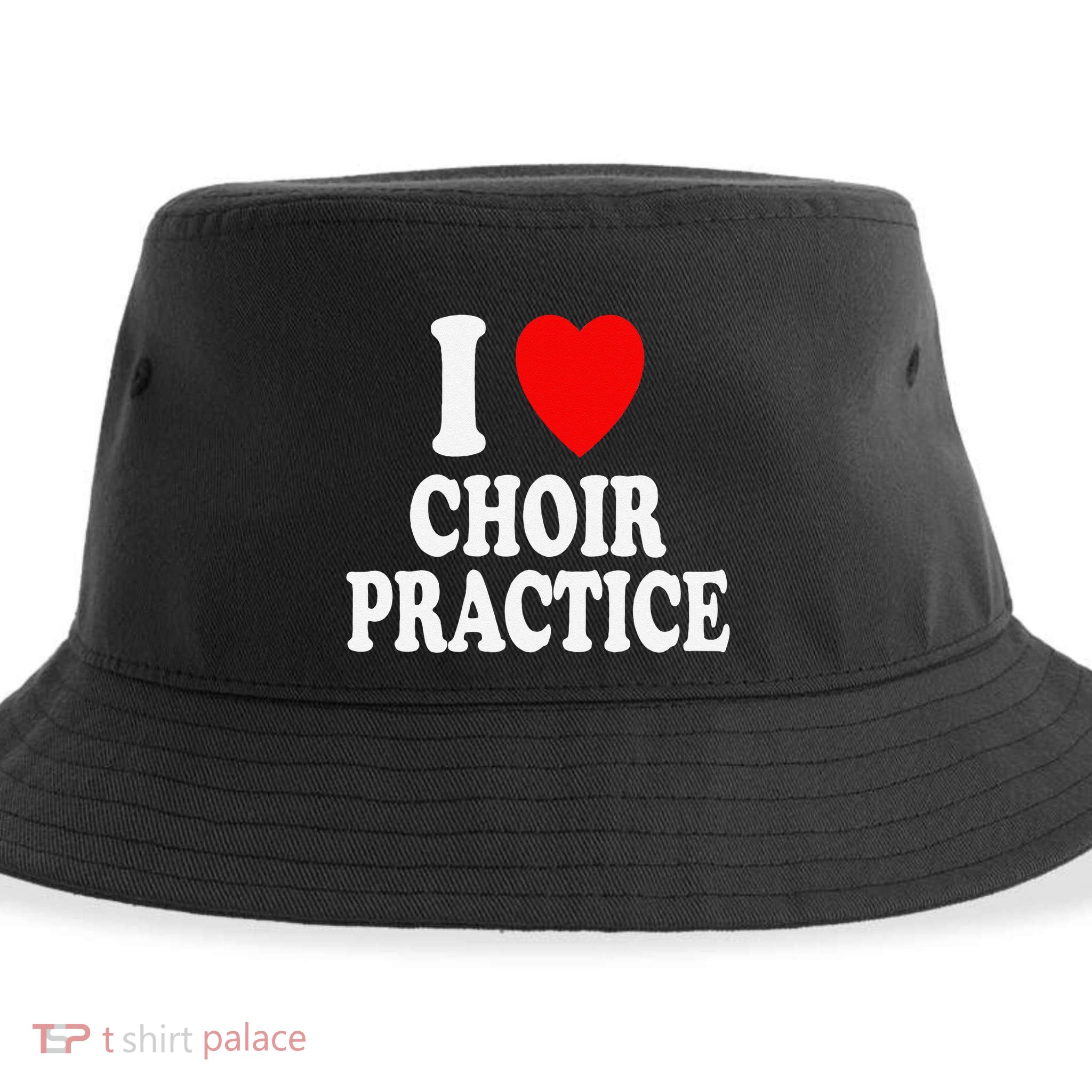 I Heart (Love) Choir Practice Singing Chorus Sustainable Bucket Hat