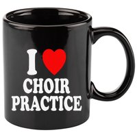 I Heart (Love) Choir Practice Singing Chorus 11oz C Handle Ceramic Mug