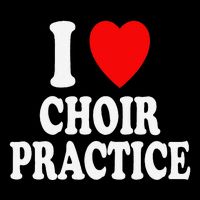 I Heart (Love) Choir Practice Singing Chorus Women's Crop Top Tee