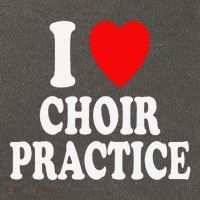 I Heart (Love) Choir Practice Singing Chorus Cotton Canvas Backpack