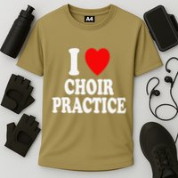 I Heart (Love) Choir Practice Singing Chorus Cooling Performance Crew T-Shirt