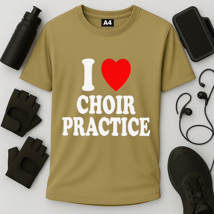 I Heart (Love) Choir Practice Singing Chorus Cooling Performance Crew T-Shirt