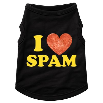 I Heart Love Spam Canned Cooked Pork Food Lover Spam Doggie Tank