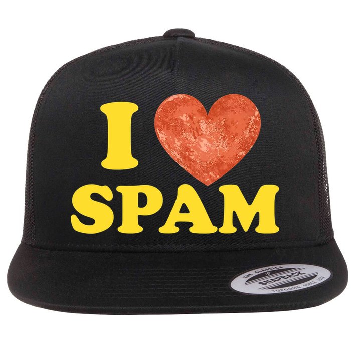 I Heart Love Spam Canned Cooked Pork Food Lover Spam Flatbill Hat