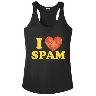 I Heart Love Spam Canned Cooked Pork Food Lover Spam Ladies PosiCharge Competitor Racerback Tank