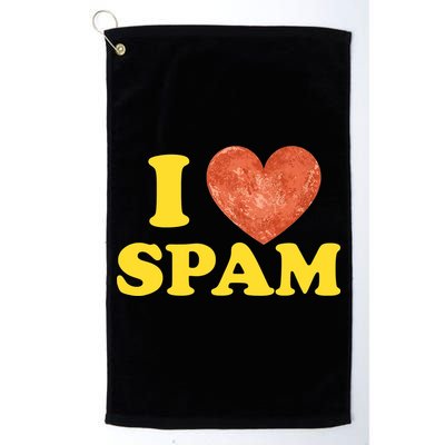I Heart Love Spam Canned Cooked Pork Food Lover Spam Golf Towel